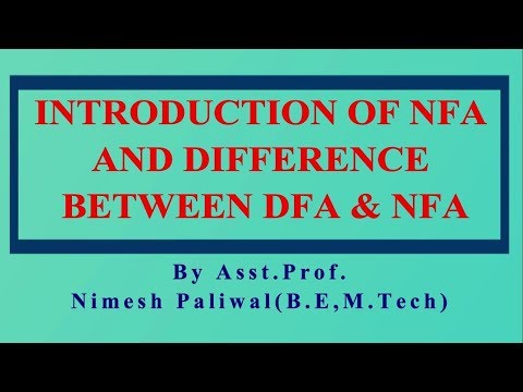 Unit-1.9 Introduction of NFA and Difference between NFA & DFA | RTU B.TECH CSE | UGCNET 2019 | GATE