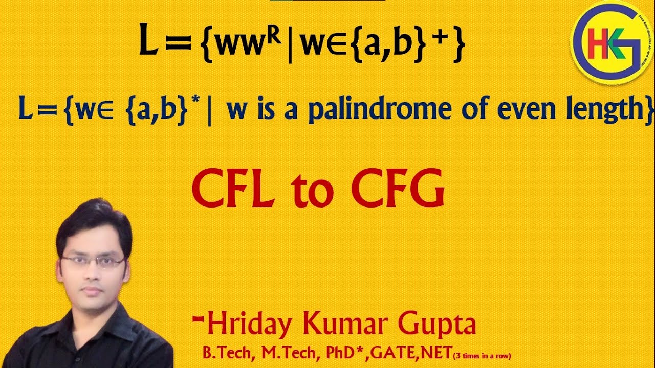 CFG for Even-Length Palindromes over {a, b} | Formal Language Tutorial