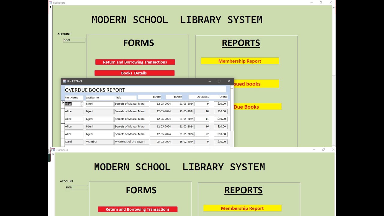 Library Management System in MS Access π