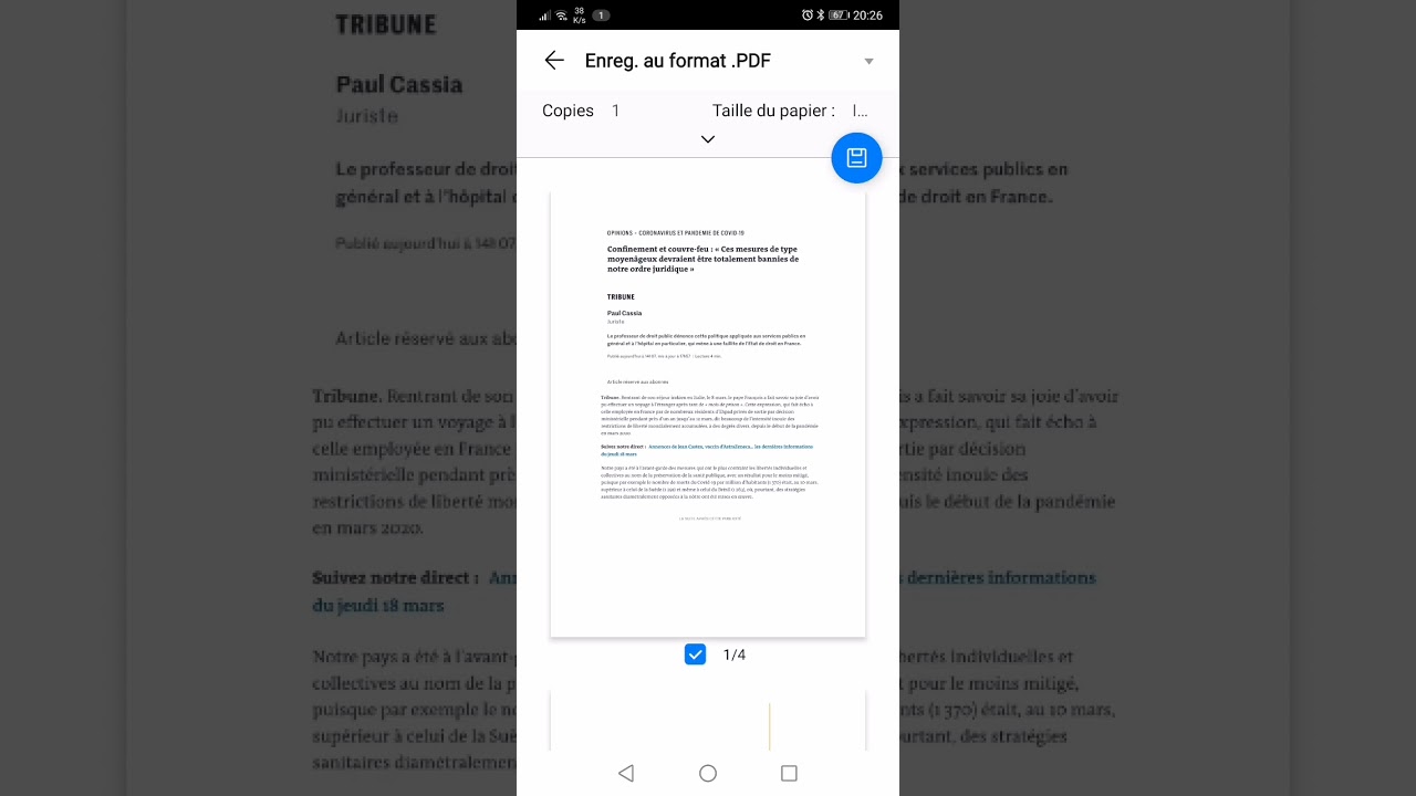 Enregistrer une page web en PDF sur Android 📱