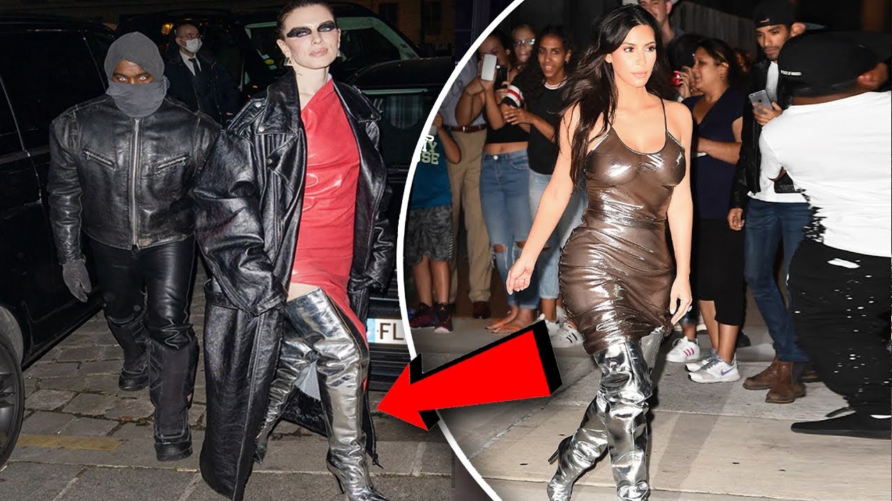 Julia Fox Wears Kim Kardashian’s Silver Boots with Kanye