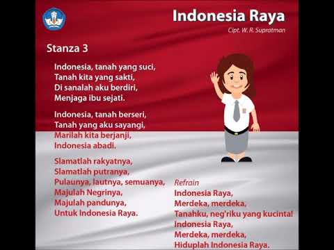Lirik dan Lagu Indonesia Raya 3 Stanza 🇮🇩