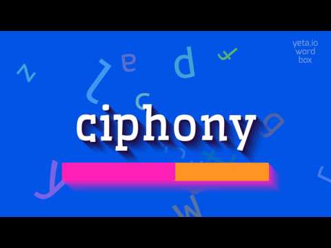 CIPHONY - HOW TO SAY CIPHONY? #ciphony