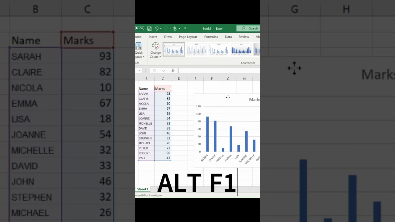 Quick & Easy Way to Insert Charts in Microsoft Excel 📊