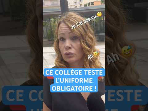 CE COLLĂGE TESTE LâUNIFORME OBLIGATOIREđ! #rentrĂ©e #uniforme #ecole #macron #college