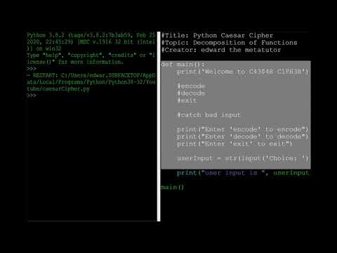 Python Caesar Cipher Part 1