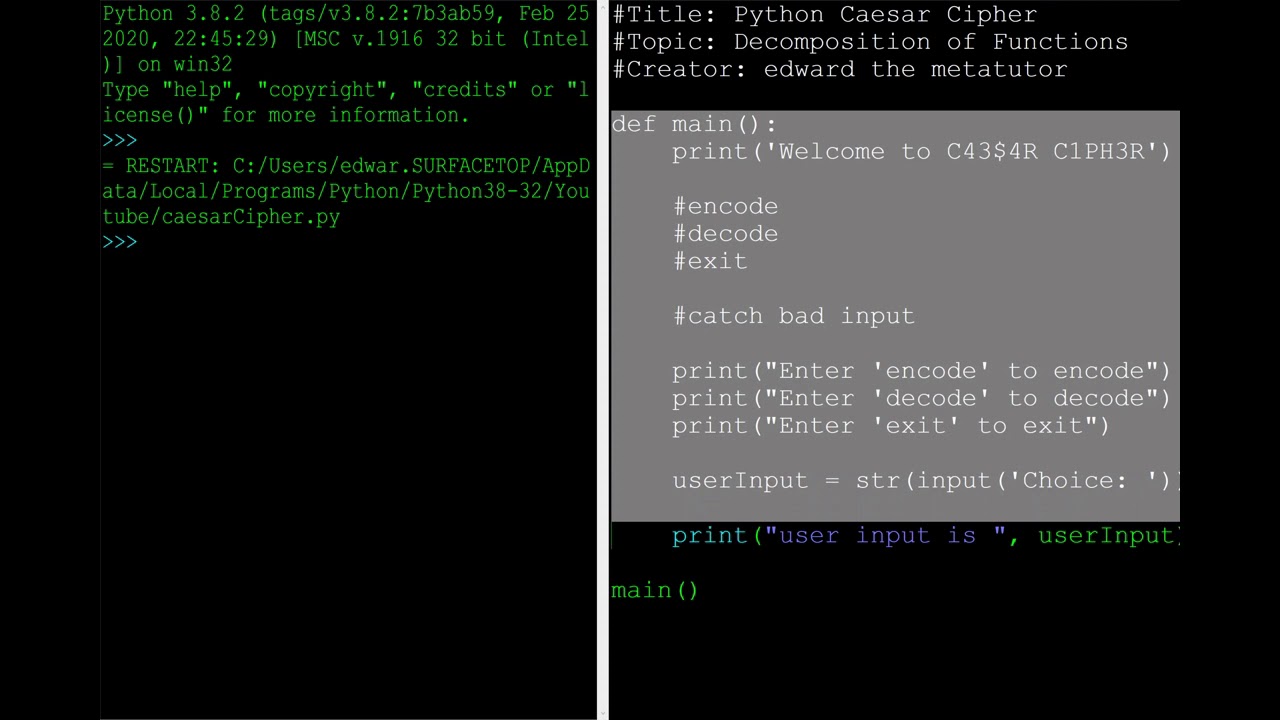 Learn How to Build a Caesar Cipher Menu in Python – Part 1 🔐