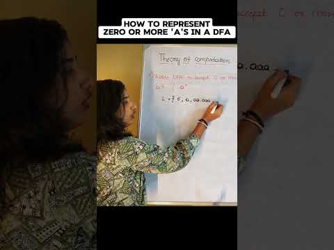 DFA Example: Representing 0 or More A’s | Finite Automata Basics #Shorts