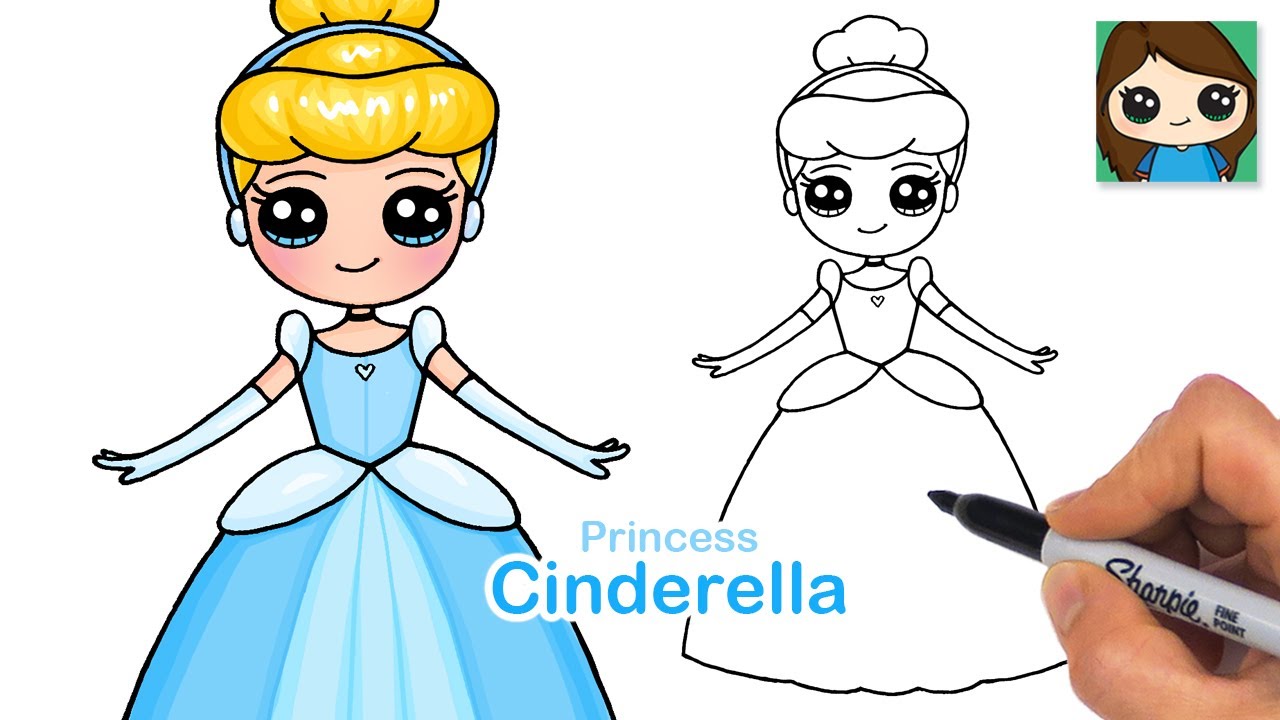 How to Draw Cinderella ✨ Disney Princess (New)