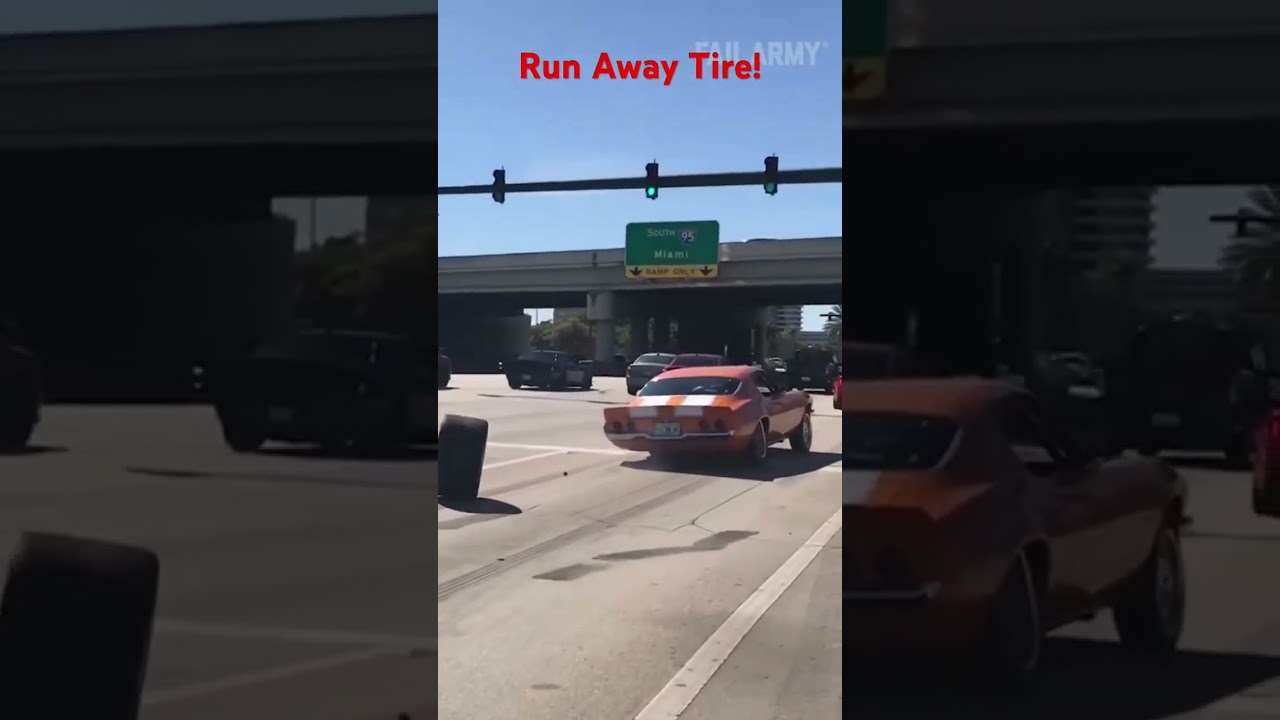Vintage Chevy Camaro Loses Tire at Car Meet π