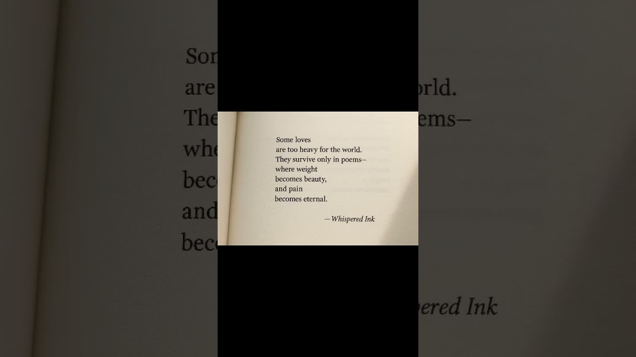 The Weight of Eternal Love 🖤 | Heartfelt Short Poetry
