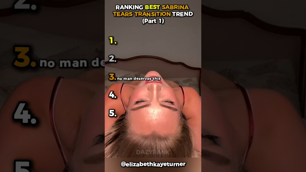 Top Sabrina Tears Transition Trend 🌟 Part 1