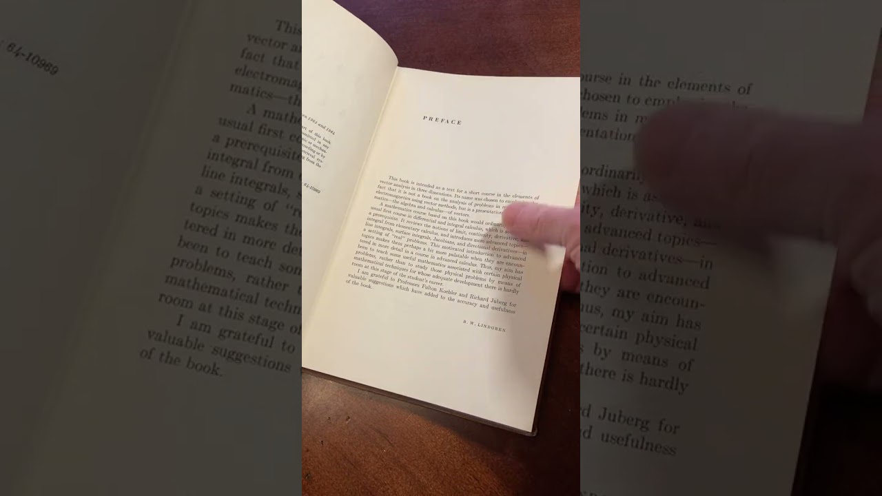 Super Slim Vector Calculus Book by Lindgren 📘 – The Perfect Compact Guide