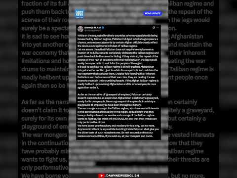 Asif Warns Afghanistan of ‘Deep Strikes’ if Pakistan Attacked from its Soil | Dawn News English