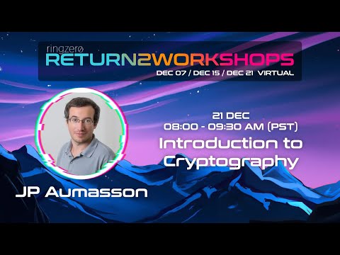 Workshop // Introduction to Cryptography // JP Aumasson