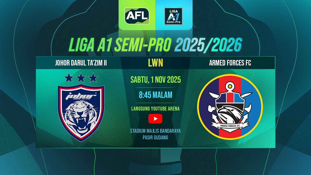 JDT II vs Armed Forces FC | Exciting Semi-Pro Liga A1 Match 25/26 ⚽