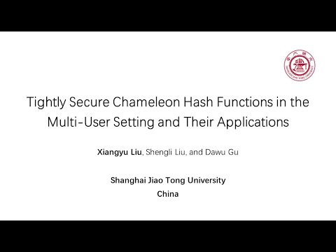 ACISP2020 Tightly Secure Chameleon Hash Functions in the Multi User Setting and Their Applications