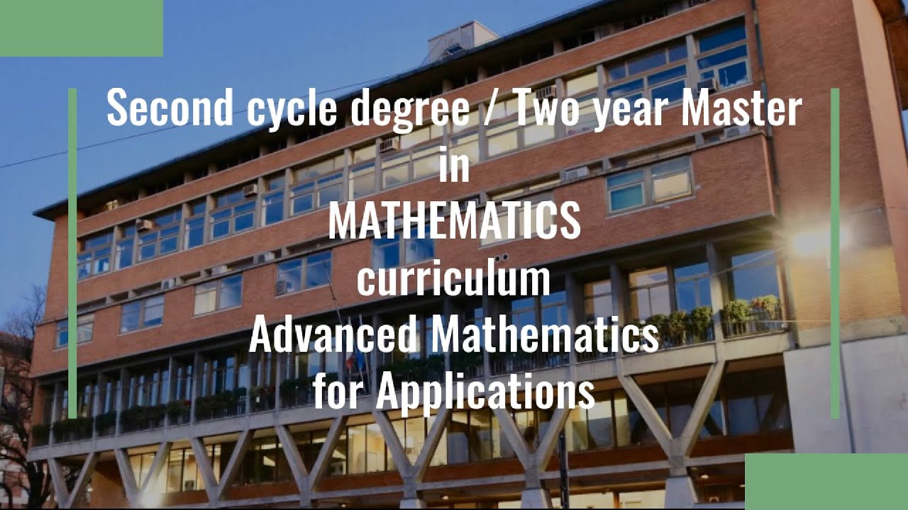 Advanced Mathematics for Applications – Master’s Program at University of Bologna 📚