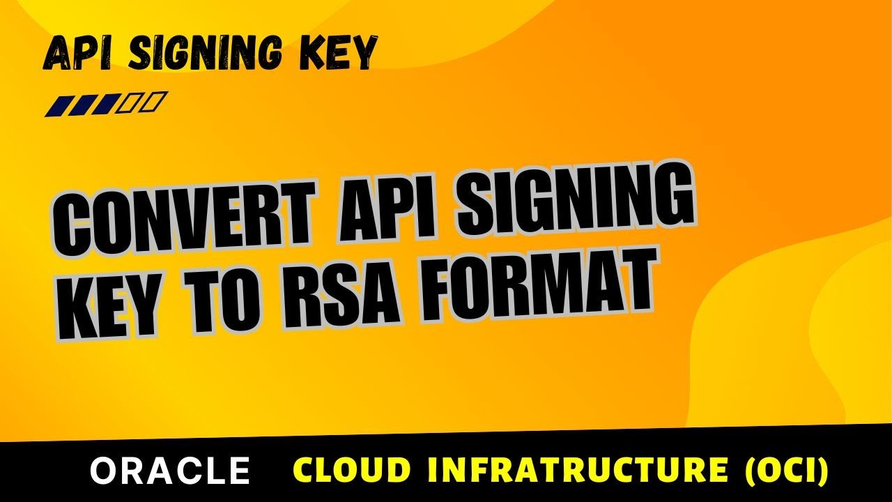 Convert API Signing Key to RSA PKCS1 for Oracle Cloud π