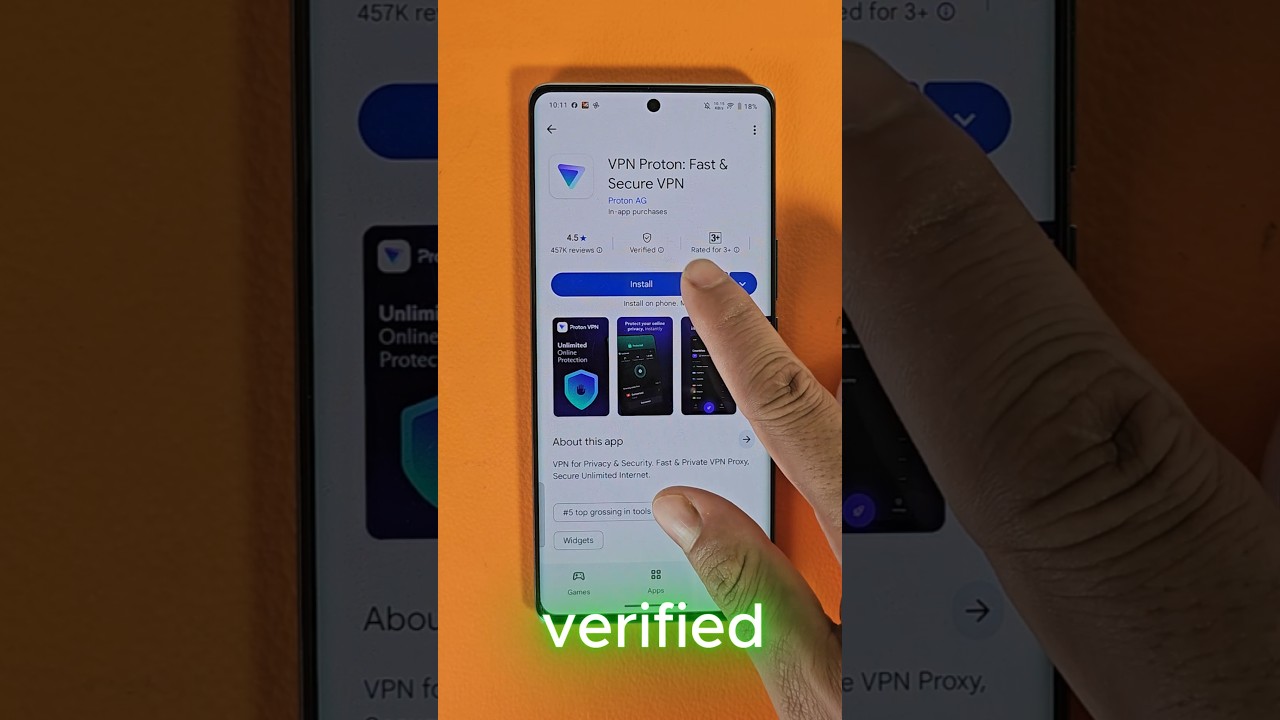 Best Free VPN App on Android #shorts #smartphone #vpn #android