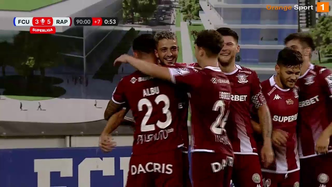Spectacol de goluri în FCU Craiova - Rapid 3-5! Rrahmani debutează cu o dublă ⚽
