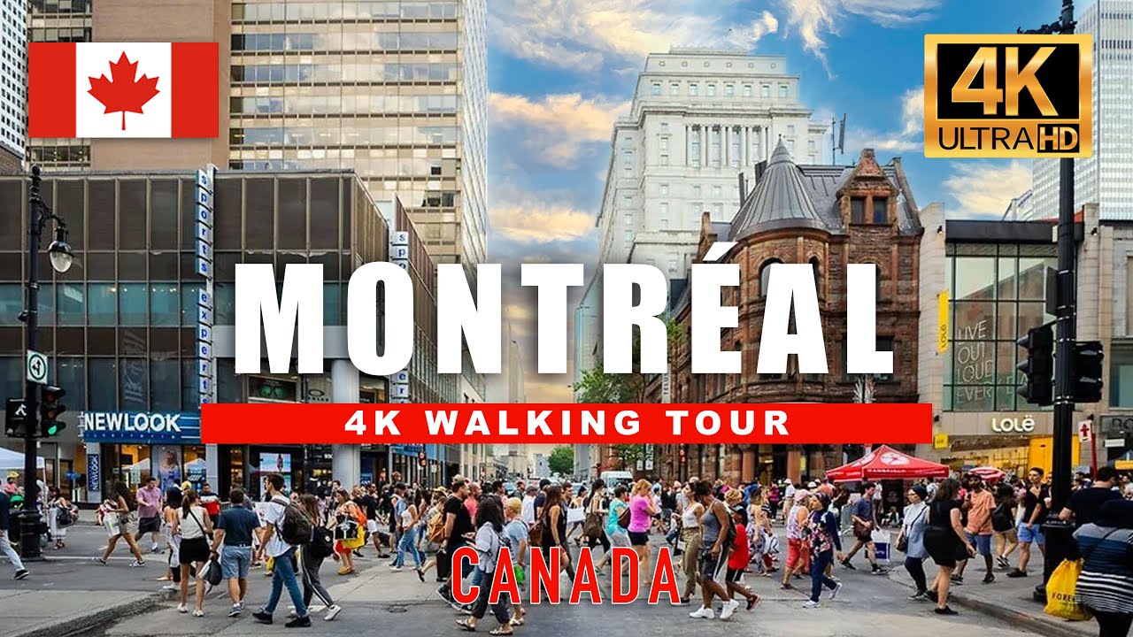 Montreal Street Life: 4K Walking Tour of St. Catherine Street