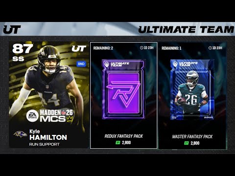 MCS KYLE HAMILTON & REDUX FANTASY PACK | MADDEN 26 ULTIMATE TEAM