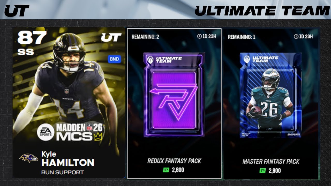 MCS Kyle Hamilton & Redux Fantasy Pack | Madden 26 Ultimate Team