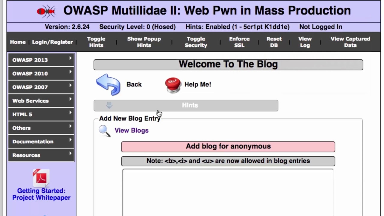 Using Burp to Manually Test for Stored XSS | Using Burp to Test for the OWASP Top Ten | Burp suite