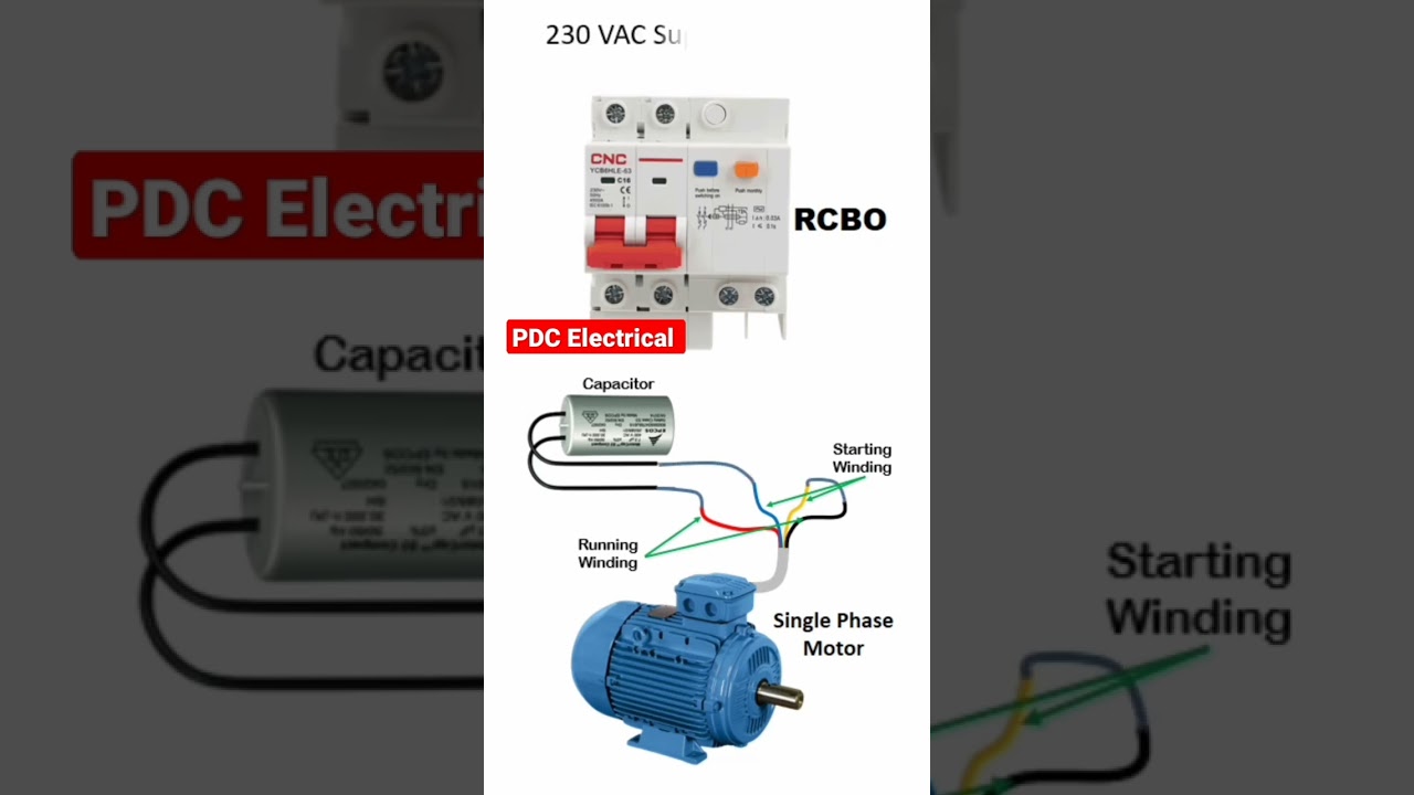 Single Phase Induction Motor Capacitor Start Diagram βοΈ