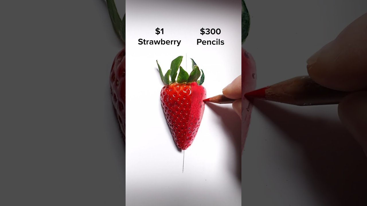 Strawberry Drawing Tutorial with Pencil | Easy Art Guide