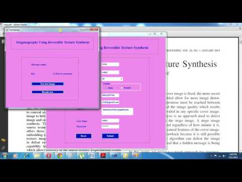 Steganography Using Reversible Texture Synthesis