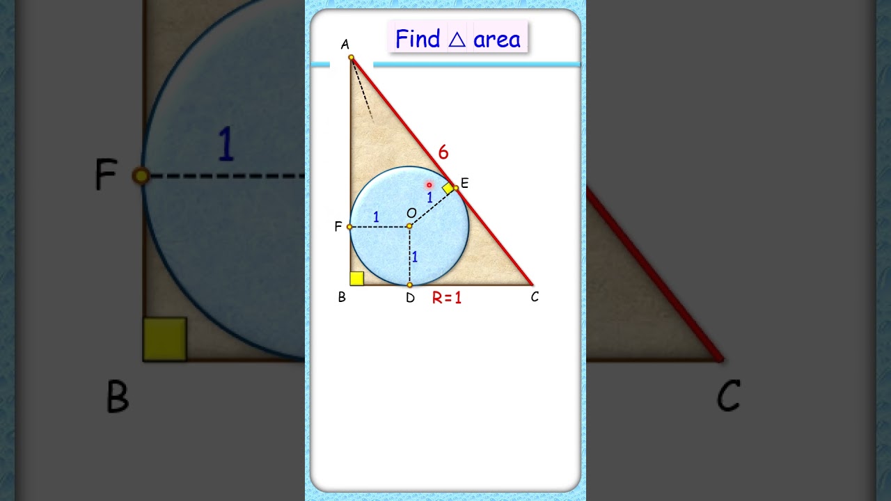 How to Find the Area of a Triangle Using Circle Properties 🧮