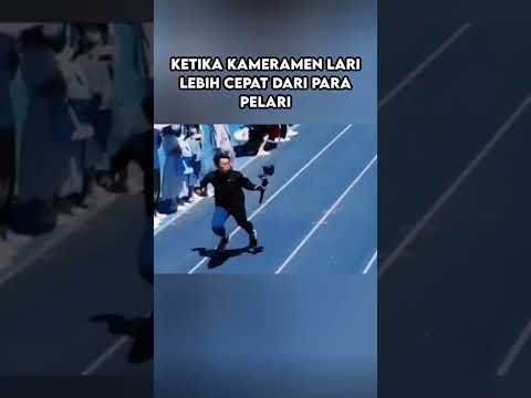 Momen ketika kameramen lari lebih cepat dari para pelari