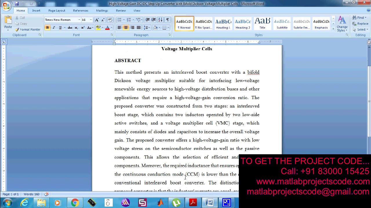 Innovative High Voltage Gain DC-DC Step-Up Converter Using Bifold Dickson Multiplier Cells (2019-2020) ⚡