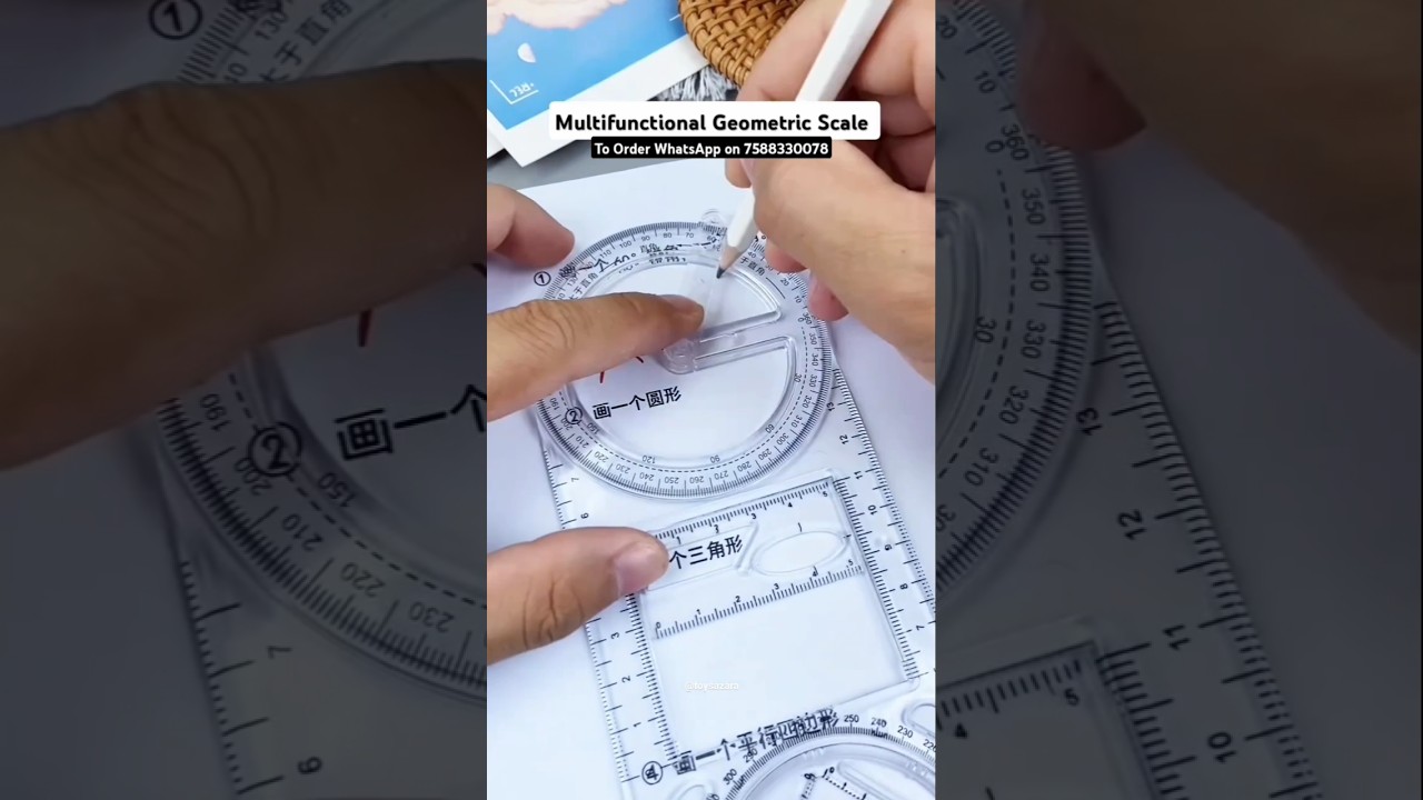 Versatile Geometric Scale & Ruler for Math & Geometry 📐 | Perfect Back-to-School Gift