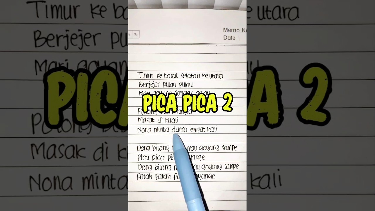Pica Pica 2 - Juan Reza (Lyrics) | Viral TikTok Song with 'Timur ke Barat Selatan ke Utara Berjejer Pulau'