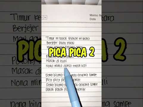 PICA PICA 2 - Juan Reza (Lyrics) || "Timur ke Barat selatan ke Utara berjejer pulau" || Viral Tiktok