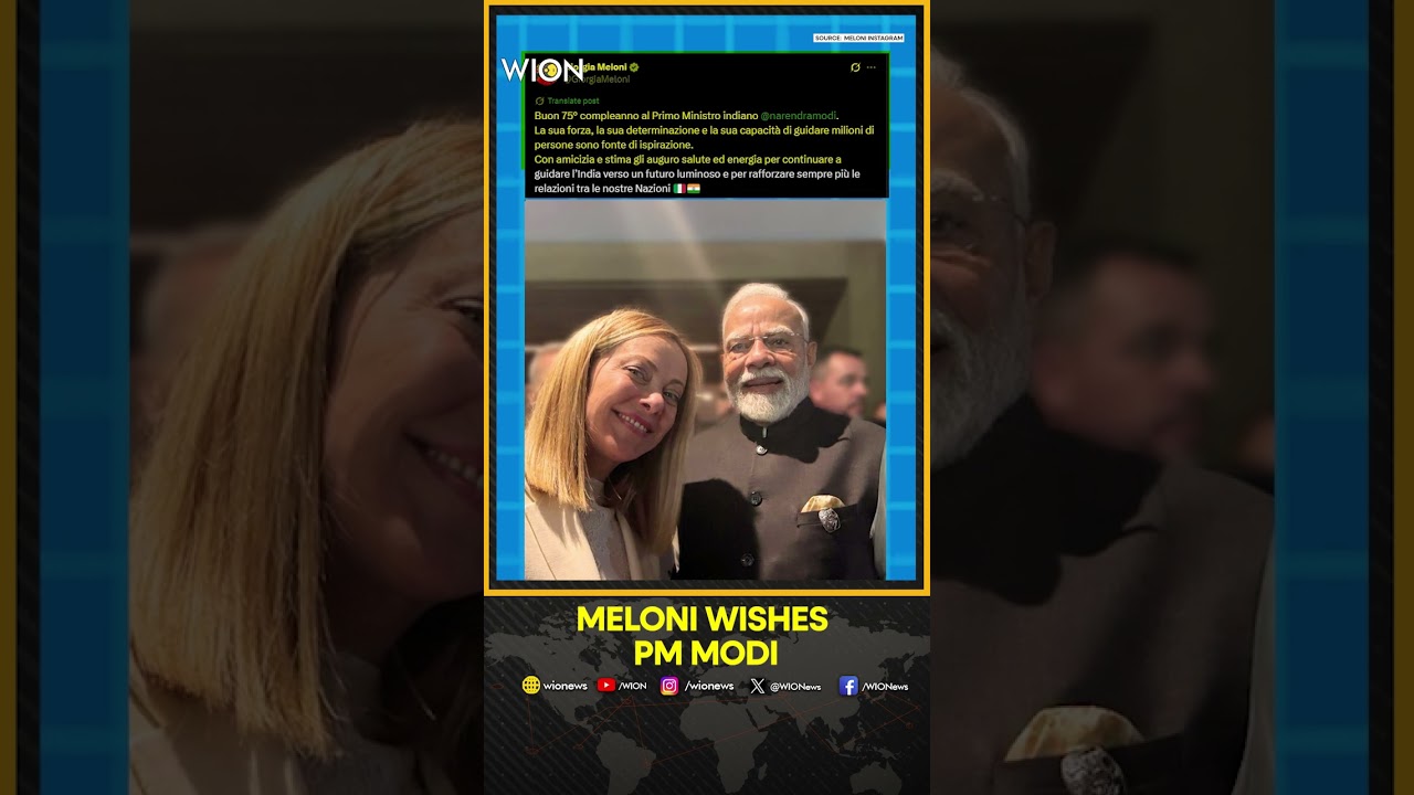 Italy’s Meloni Wishes PM Modi Happy 75th 🎂