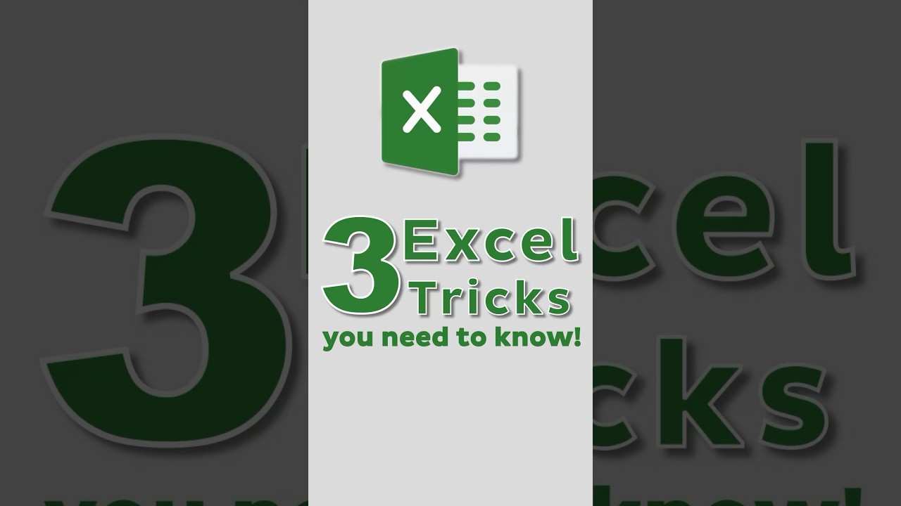 Master 3 Quick Excel Tricks in Just 30 Seconds! ⚡