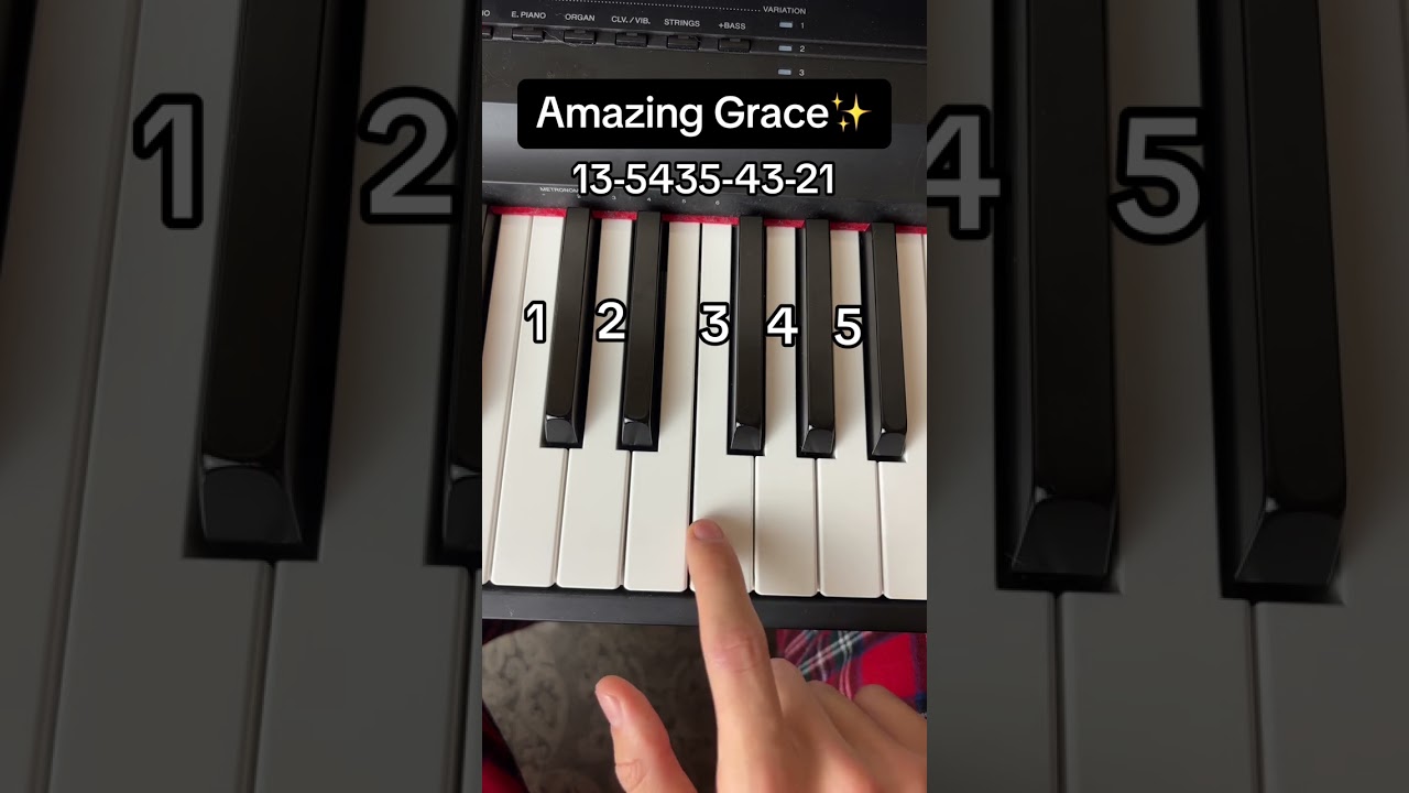 Amazing Grace Easy Piano Tutorial