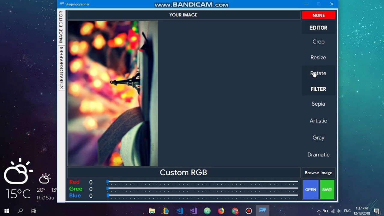 Ứng dụng chỉnh sửa và giấu tin trong ảnh bằng C#
