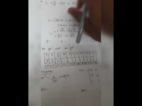 Hill Cipher Problem | Cryptography | 18CS744