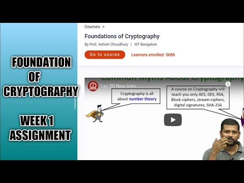 Foundation of Cryptography Week 1 Quiz Answers | #foundation_of_cryptography