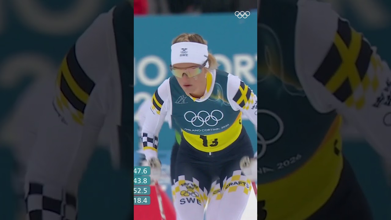 Ebba Andersson took a few tumbles on the snow but still fought her way to Olympic silver. 🥈🤩