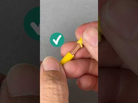 Remember this trick for stripping the insulation off wires. #electric #electrician #diytips