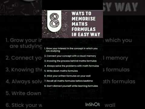 8 ways to memorize maths formulas #mathtricks #knowledgefacts #didyouknowthis #schoollife