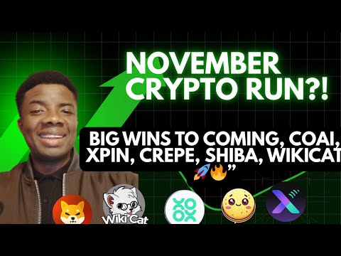 November Crypto Run: Big Wins to Coming, COAI, XPIN, CREPE, Shiba, WikiCAT 🚀🔥