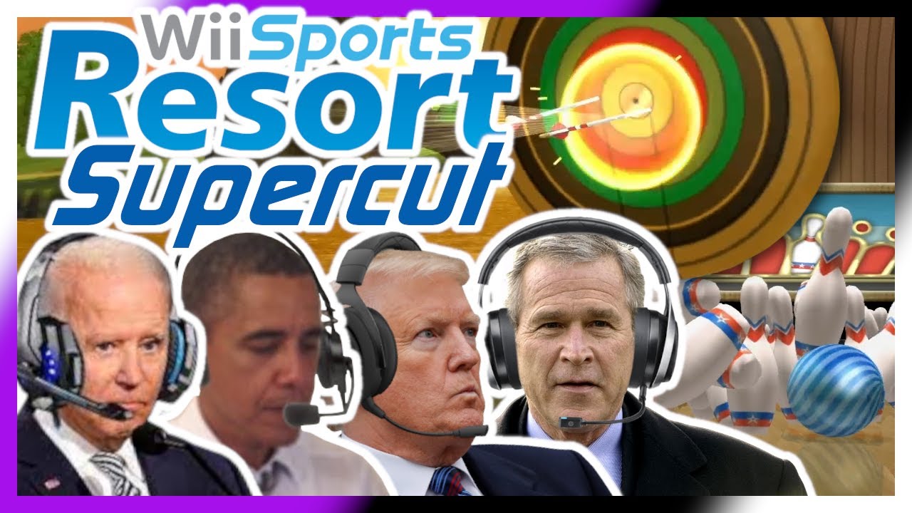 US Presidents Play Wii Sports Resort | Supercut (Part 1-6)