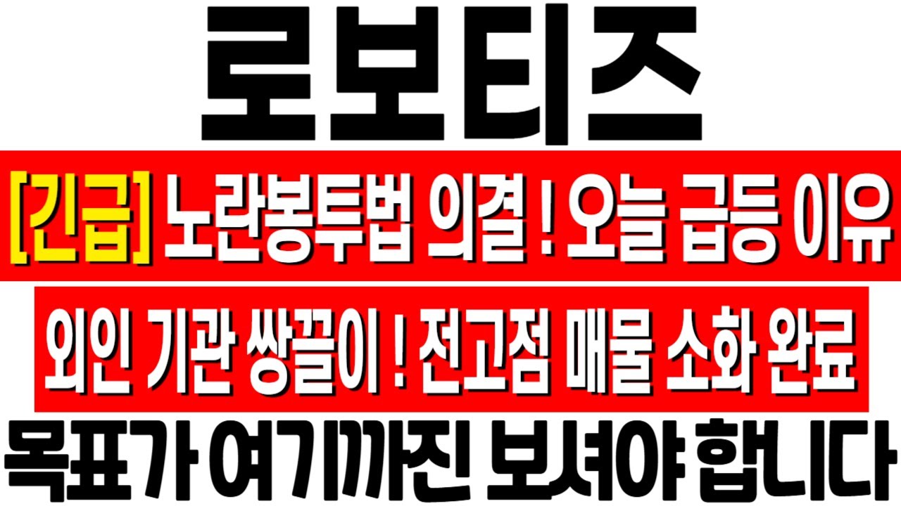 로보티즈 주가 전망 및 전략 분석 🤖